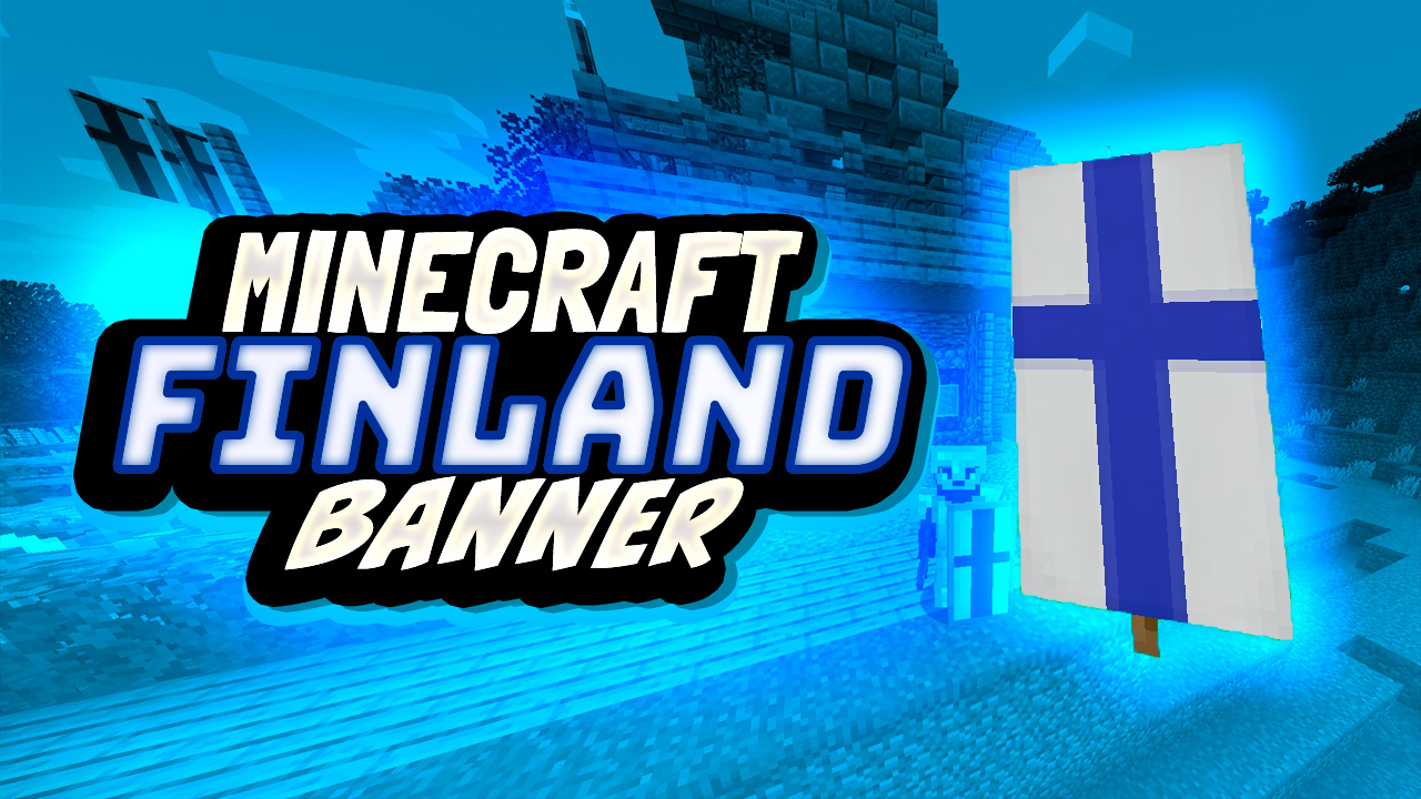 How to make the flag of Finland as a banner in Minecraft