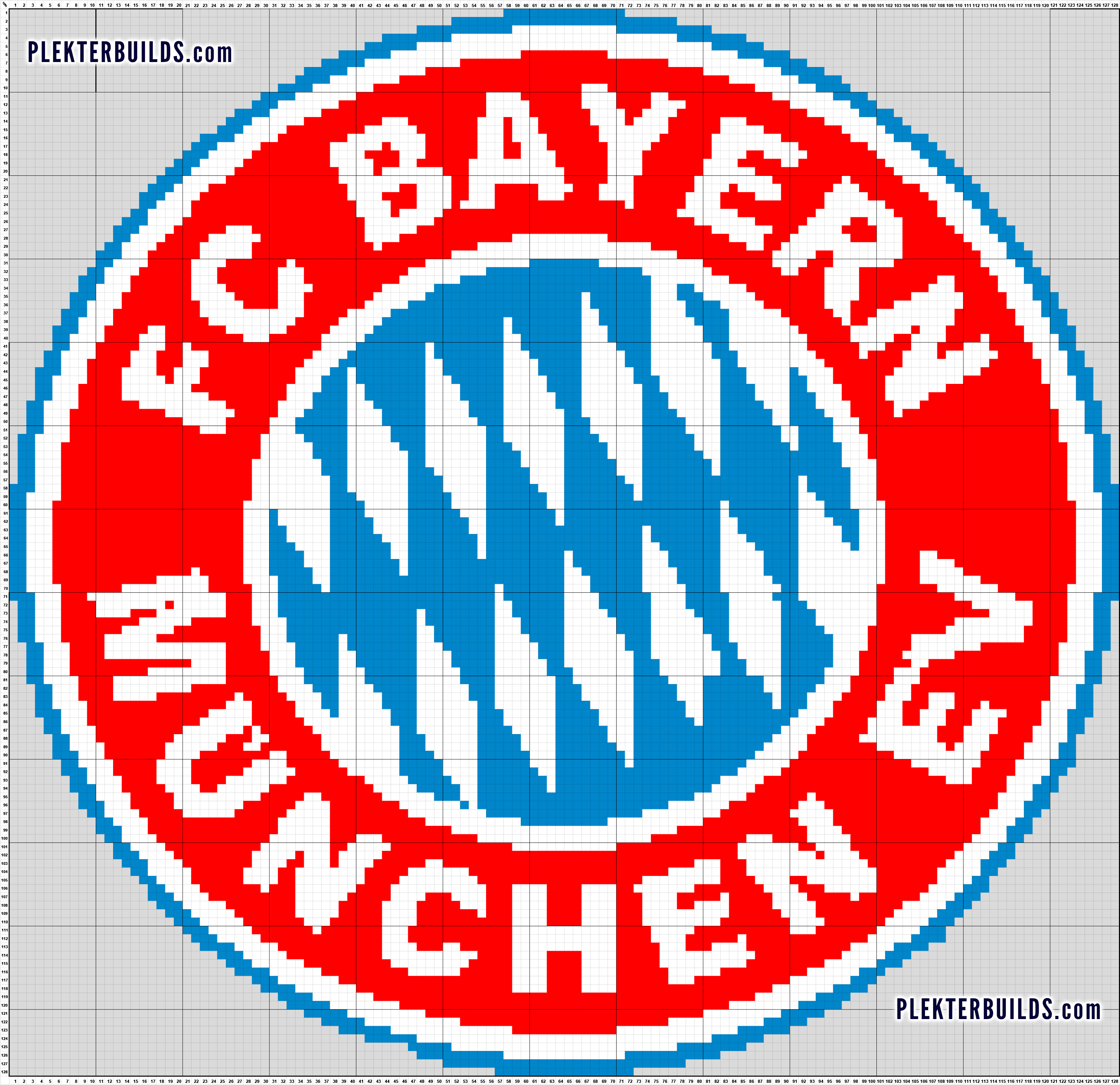Bayern Munich München logo 128x128 pixel art Minecraft