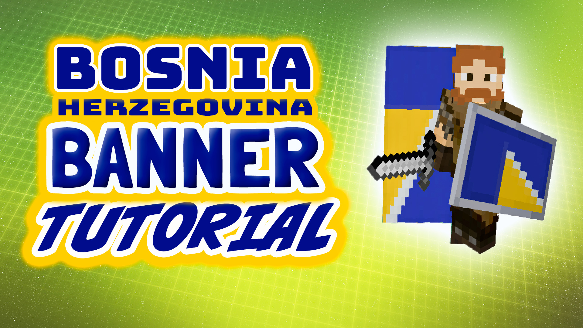 Minecraft Bosnia flag banner tutorial
