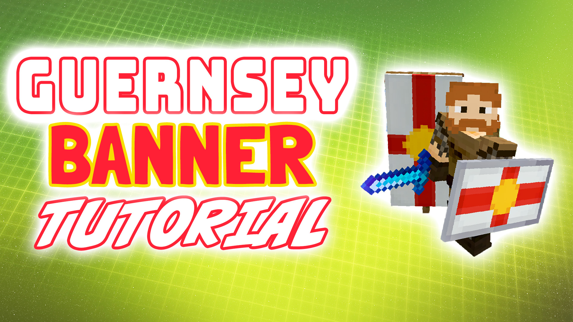 Minecraft Guernsey flag banner tutorial