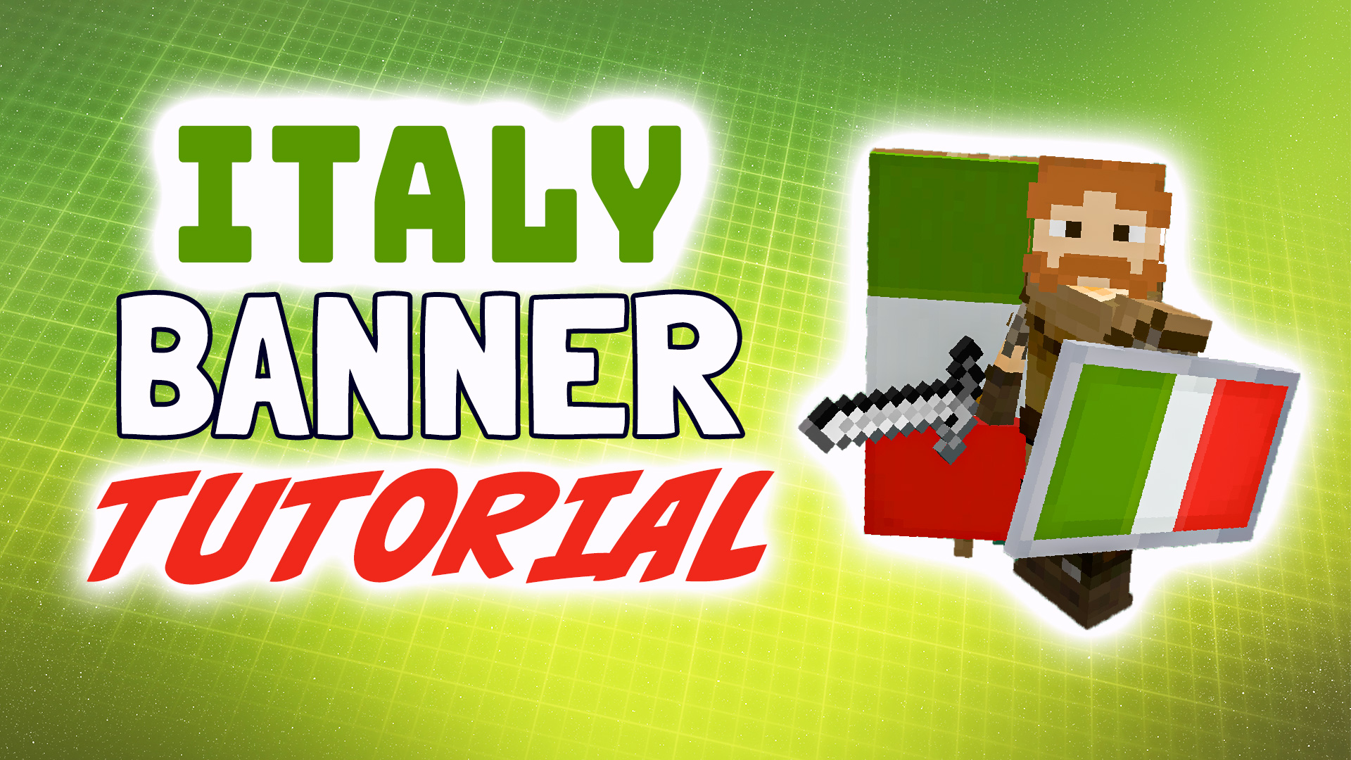 Minecraft Italy banner flag tutorial