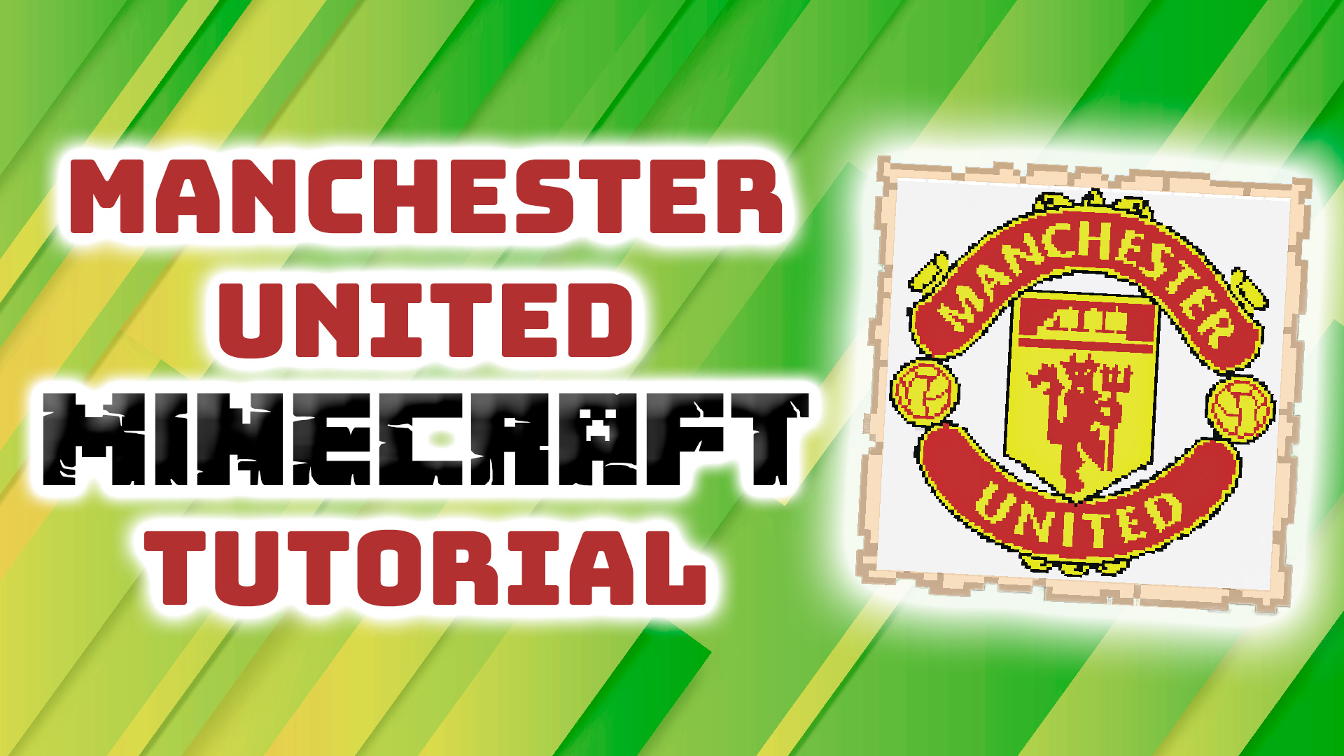 Minecraft Manchester United logo Pixel Art tutorial
