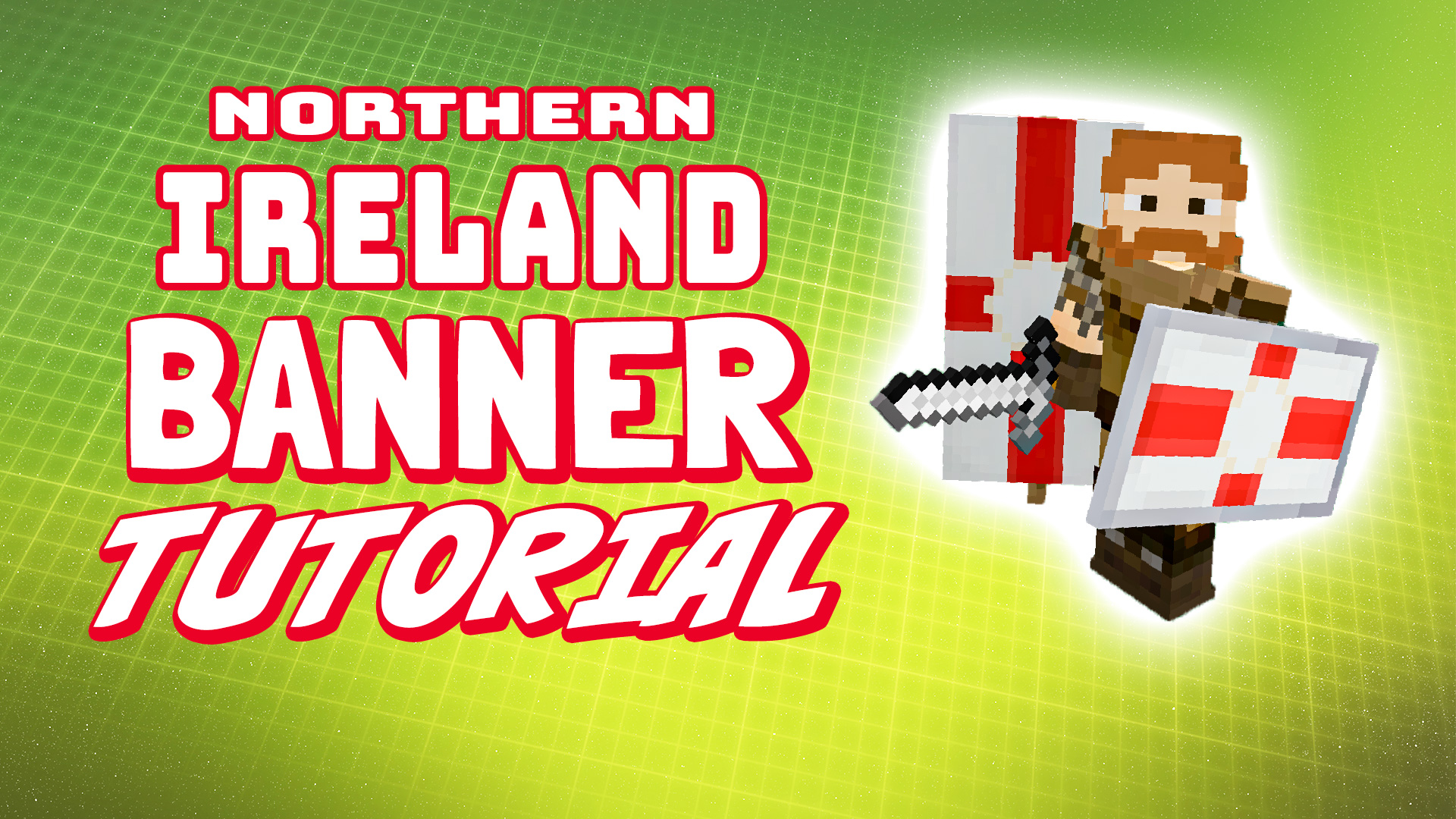 Minecraft Northern Ireland flag banner tutorial