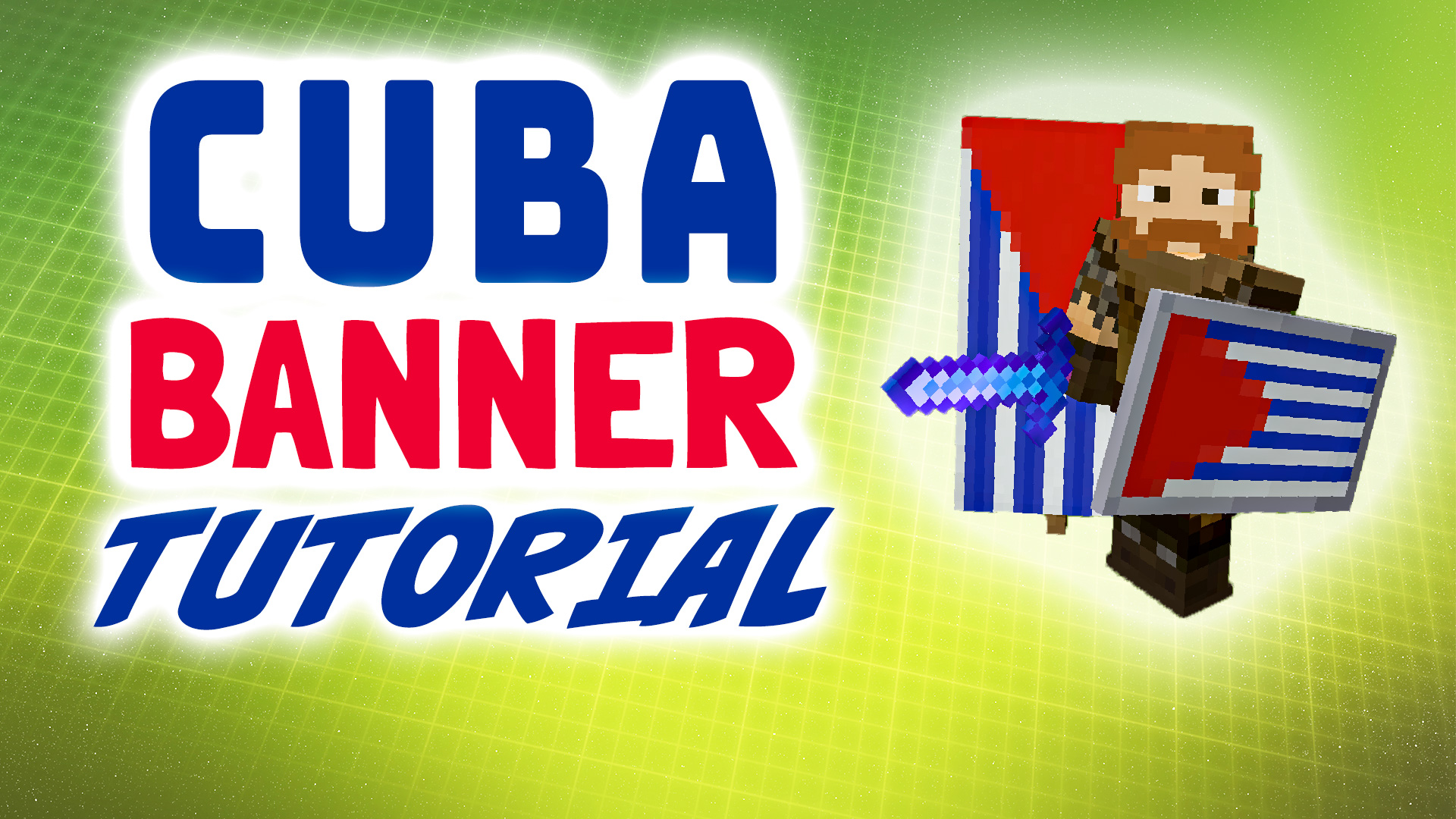Minecraft Cuba flag banner tutorial