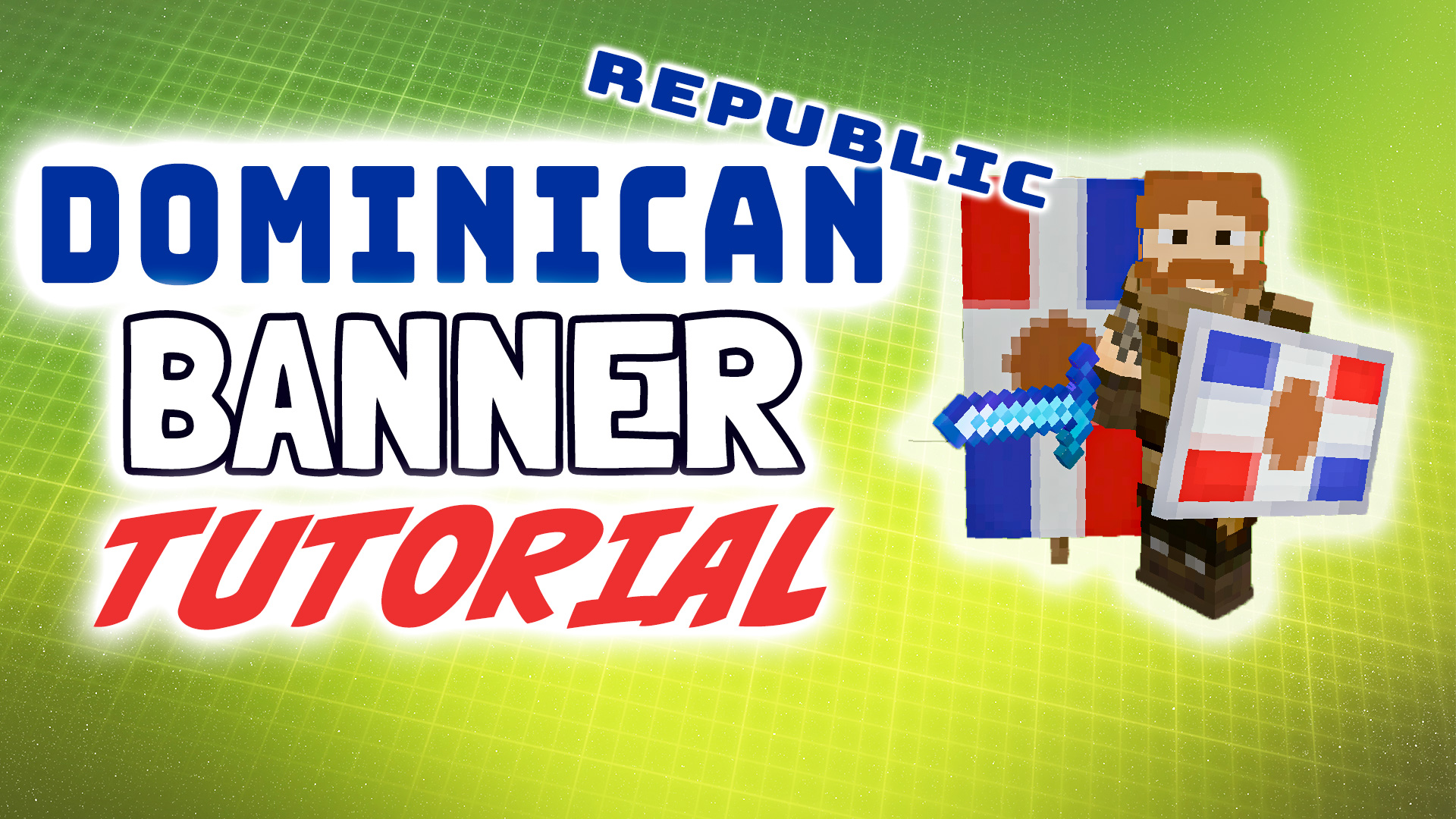 Dominican Republic banner flag Minecraft tutorial