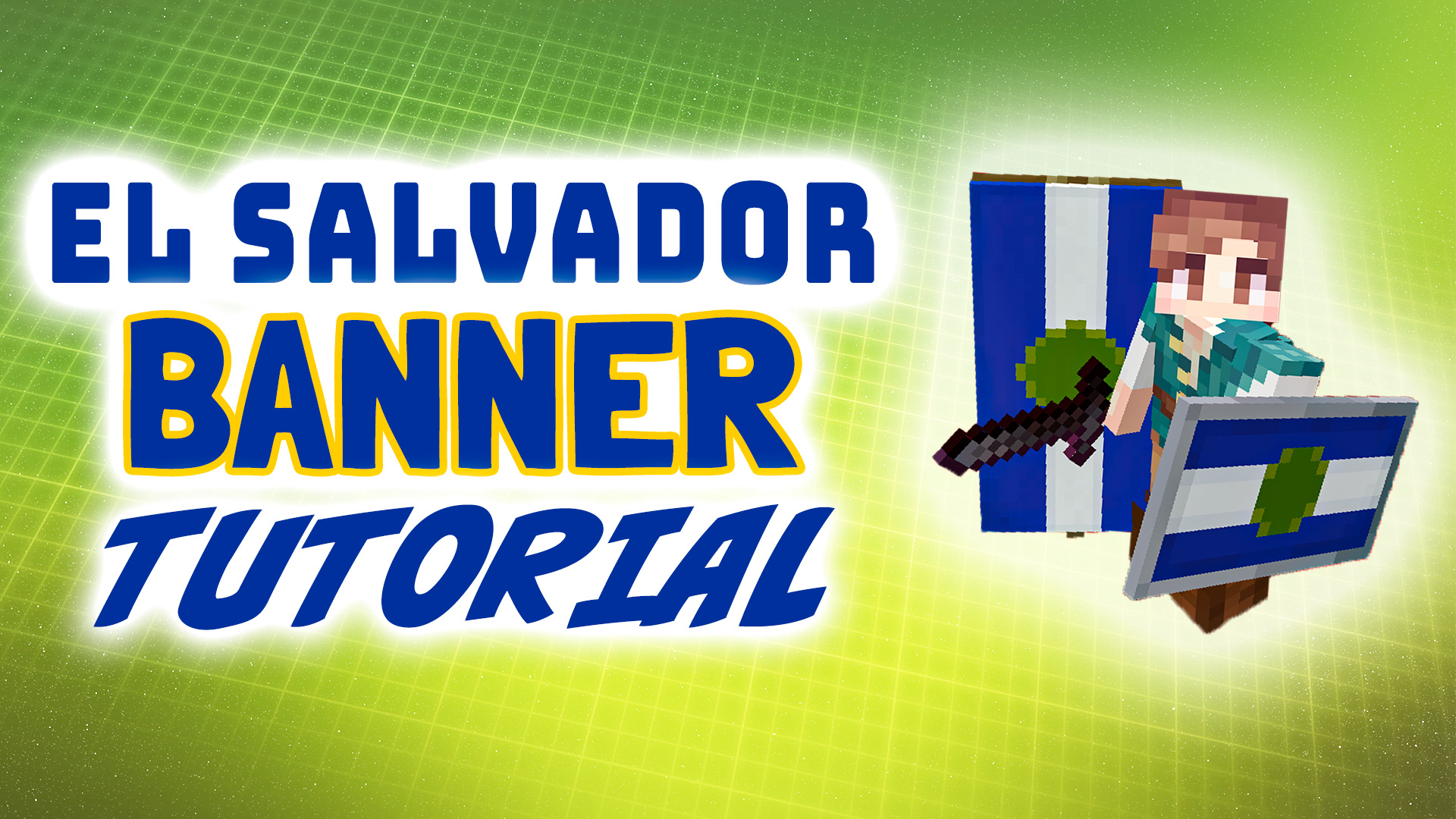 El Salvador Salvadoran flag banner Minecraft tutorial