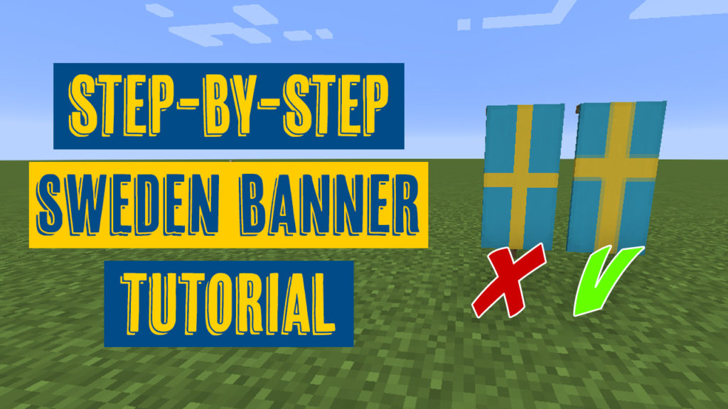 Swedish flag in Minecraft