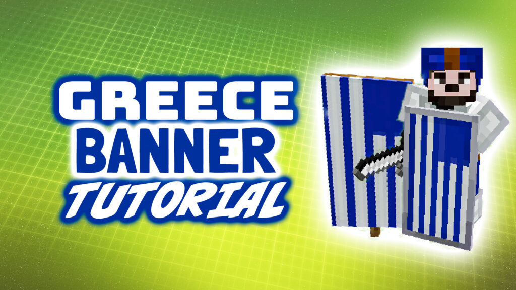 How to make the flag of Greece as a banner in Minecraft