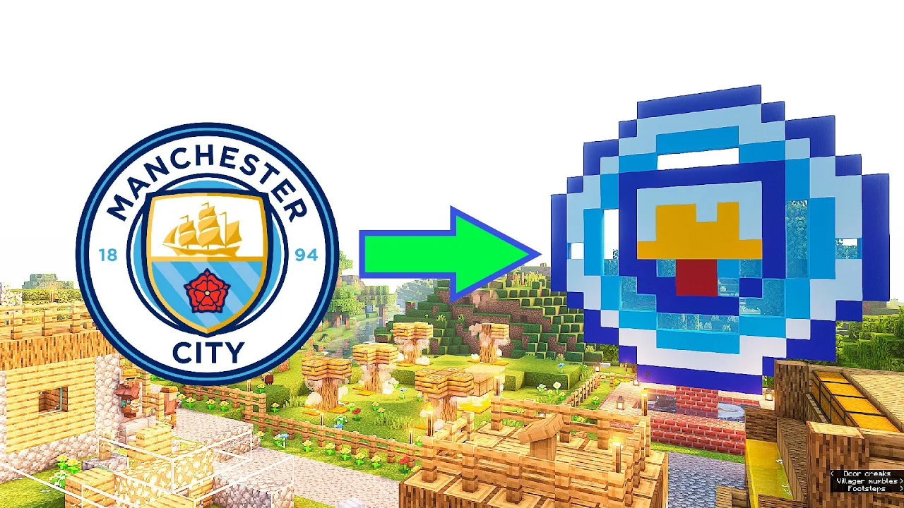 Manchester City logo statue Minecraft tutorial